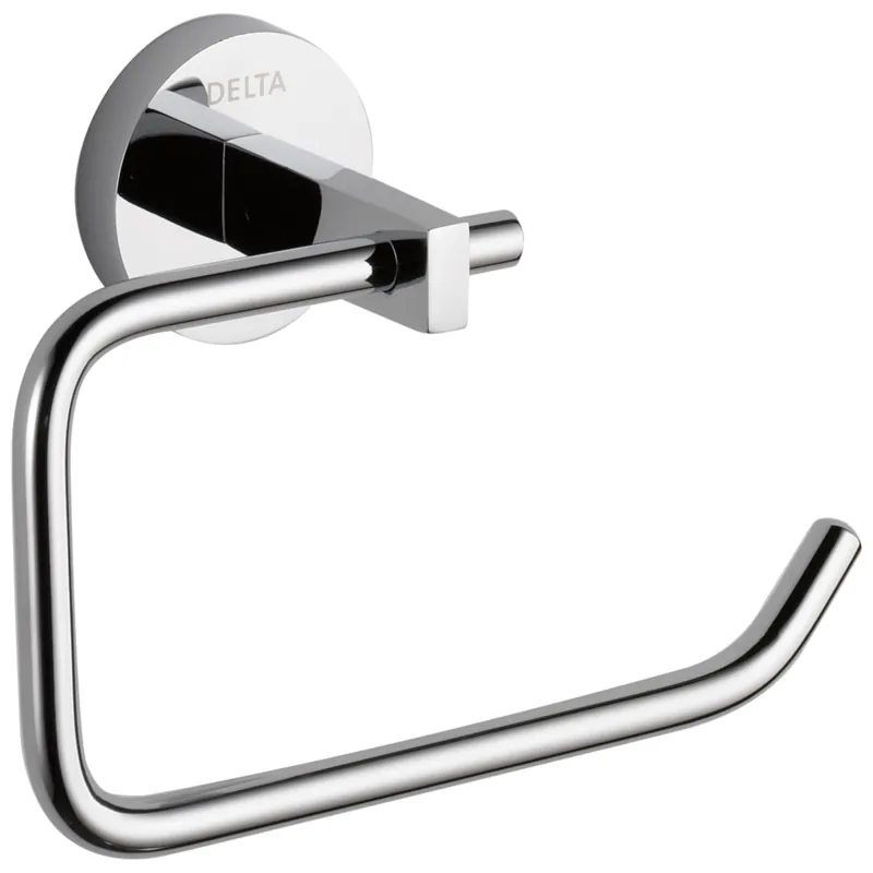 Delta IAO20551 Ribbon Toilet Paper Holder Open Chrome Brass 6-1/4 Inch 2-7/16 Inch
