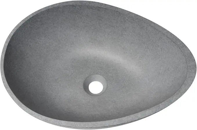 ALFI ABCO21O Brand Abco21o 21 Inches Solid Concrete Tear Drop Above Mount Vessel Sink