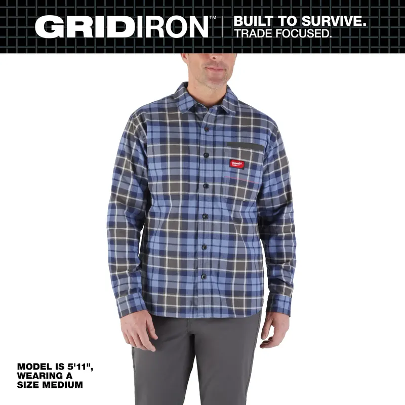 Milwaukee M551U-M Gridiron Flannel Shirt (M)