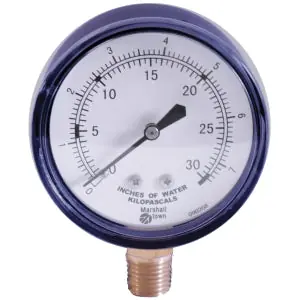 Marsh Bellofram G22675 2-1/2 0-10 WC Diaphragm Gauge 1/4 Lm