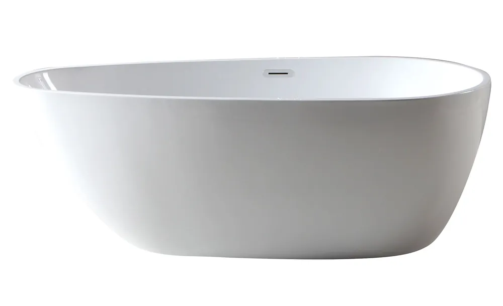 ALFI AB8861 Oval Acrylic Free Standing Soaking Bathtub 59 inch