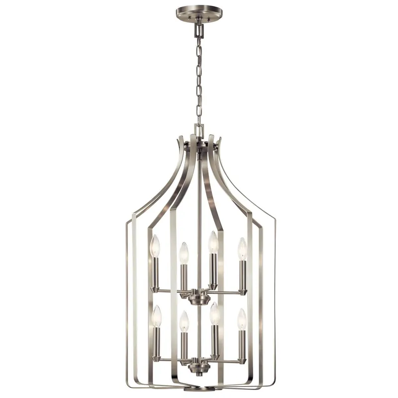 Kichler 42498NI Morrigan Chandelier 8-Light 480 Watts 19 inches x 34 inches