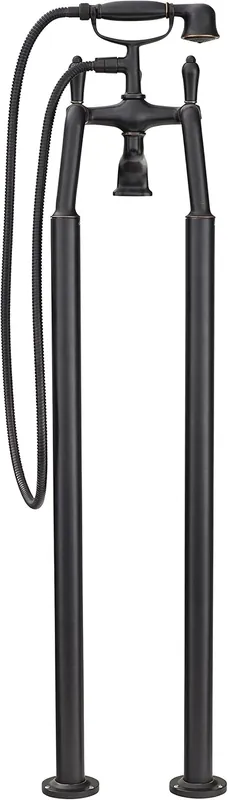 Pfister LG6-1TFY Traditional Double Riser Free-Standing Tub Filler with Hand Shower