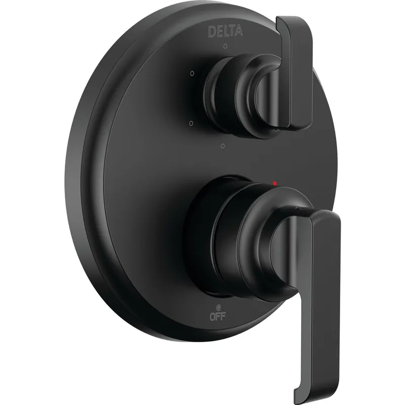 DEL T24989-BL Tetra Single-Function Shower Handle Trim Kit with 6-Way Integrated Diverter