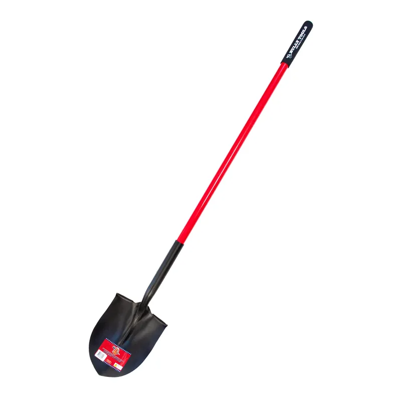 Bully 82510 14-Gauge Round Point Shovel with Fiberglass D-Grip Handle