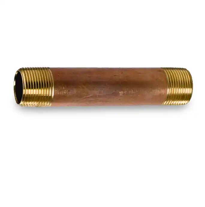 Everflow NPBR1150 1-1/4 inches x 5 inches Brass Nipple
