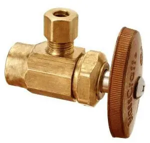 BRASS R09XR Angle Supply Stop Valve 1/2 in x 1/4 in