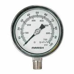 Marsh Bellofram X32508P 4 0-160 PSI 1/4 LM Liquid Filled Pressure Gauge