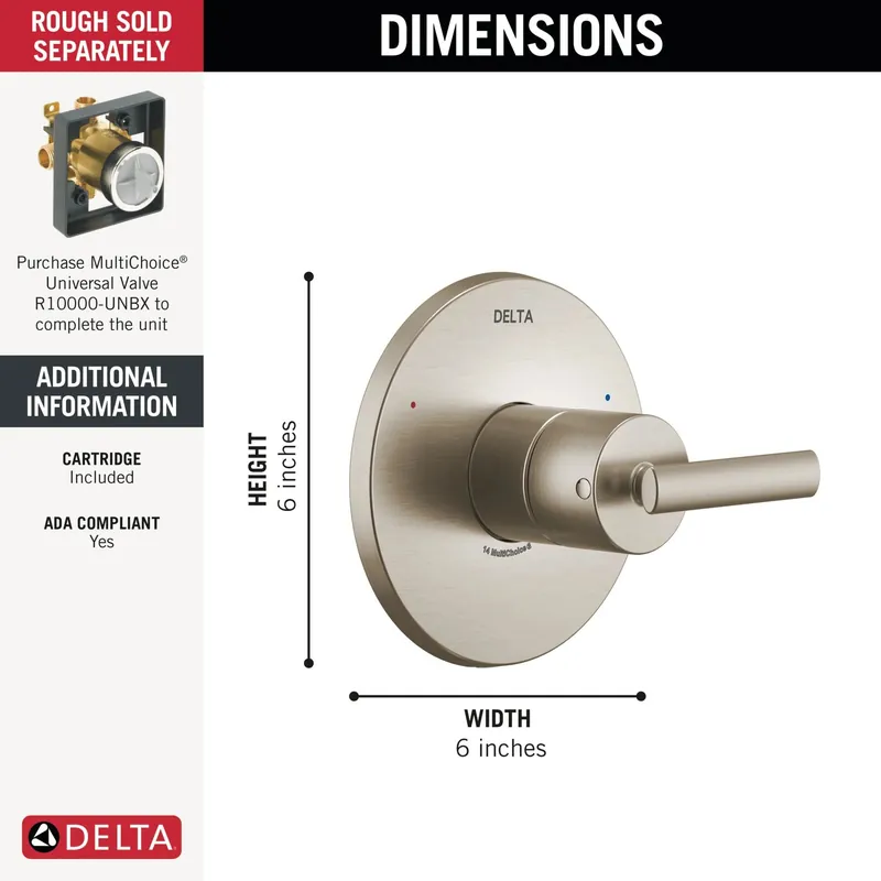 Delta T14042-SS Monitor 14 Series Valve Only Trim