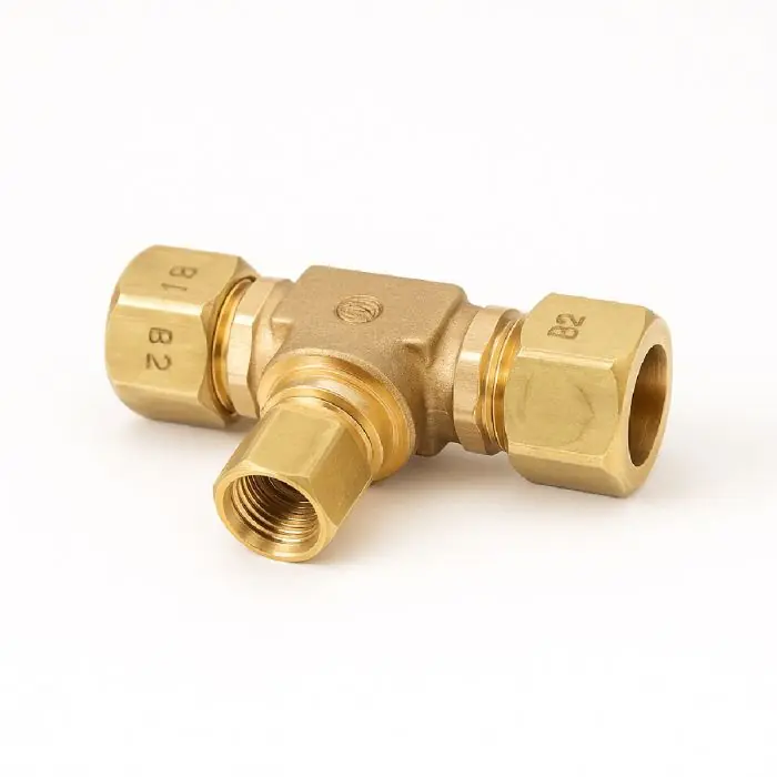 TRAC FGP-STF750-T500 AutoSnap Brass Reducing Tee 3/4 inches x 3/4 inches x 1/2 inches