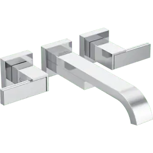 Delta T70480-BLLHP Brizo Siderna Two-Handle Wall Mount Tub Filler (Less Handles)