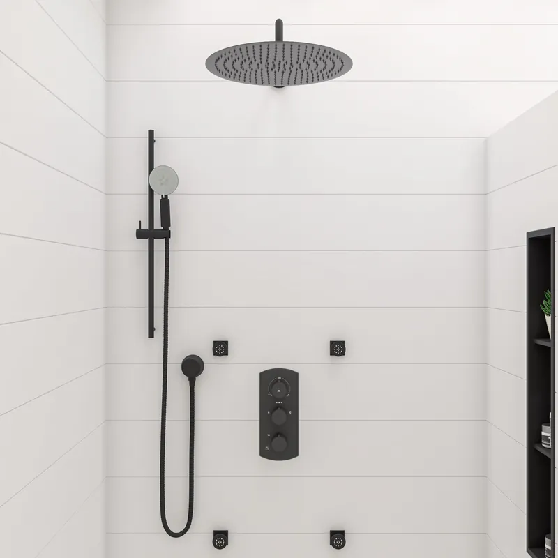 ALFI AB7938-BM Round Sliding Rail Hand Shower Set 1.8 GPM