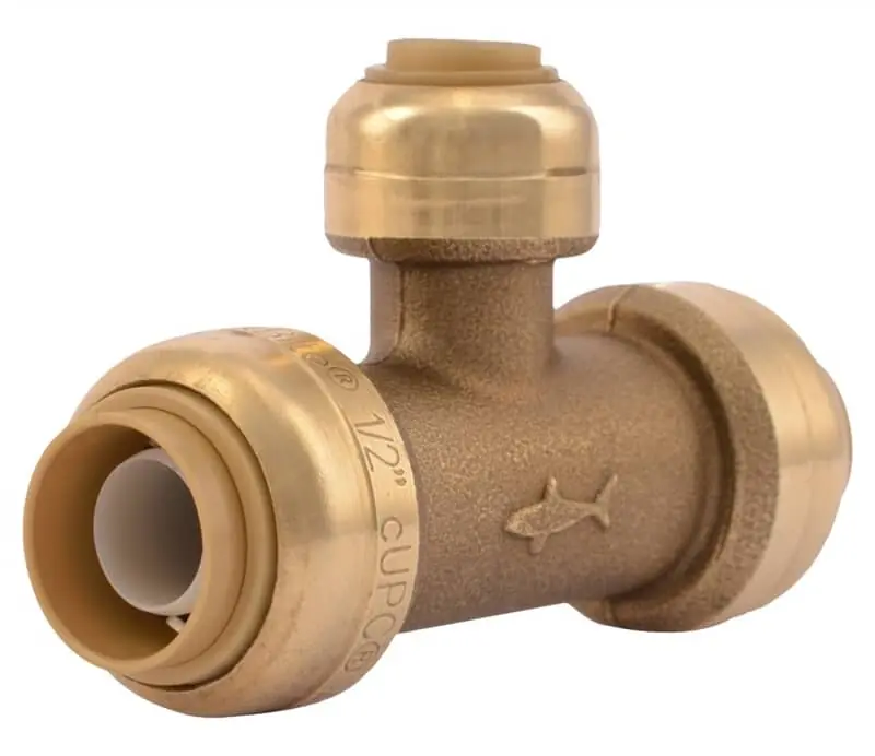 CASH-ACME U359LFA Tube Tee 1/2 x 1/2 In Run Push-F