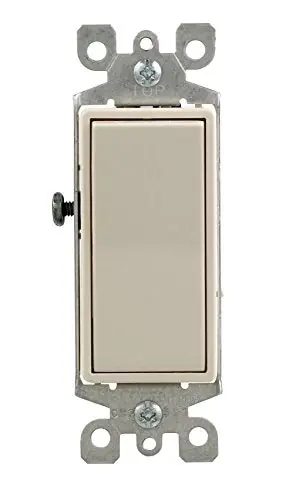 Leviton M36-05601-2TM Decora Rocker Single-Pole AC Quiet Switch 15 Amp (10-Pack)
