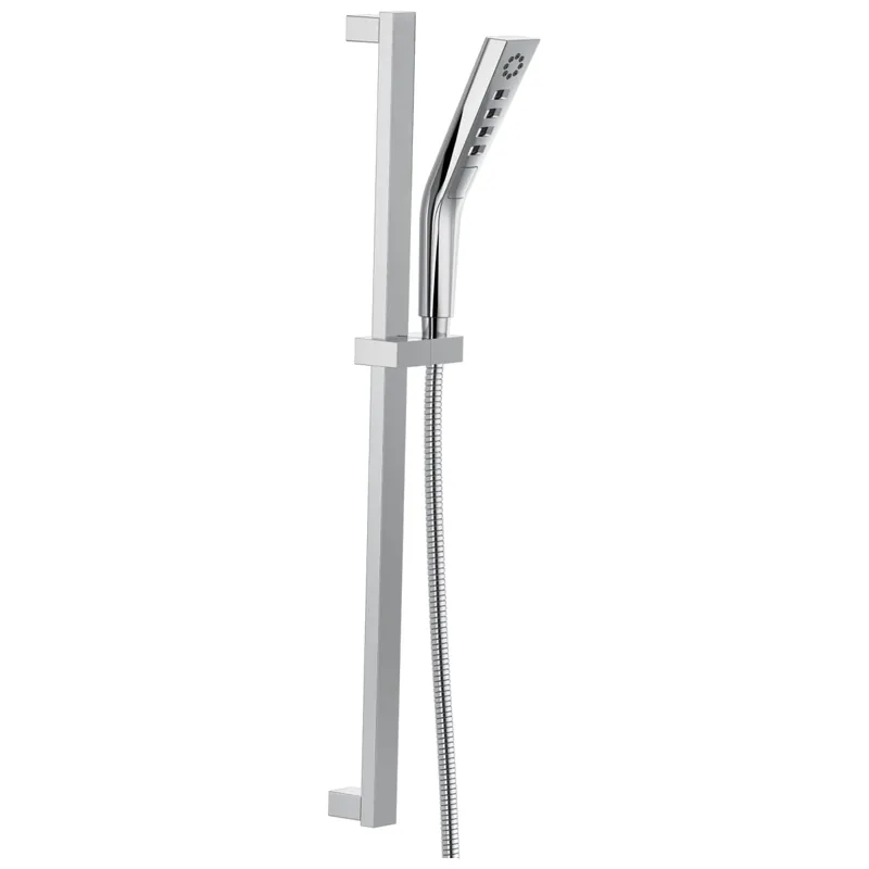 Delta 51799-PR Universal Showering Components: H2Okinetic 3-Setting Slide Bar Hand Shower