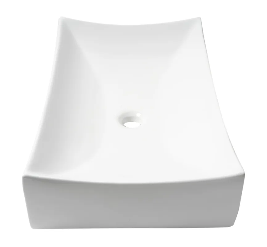 ALFI ABC904 Fancy Rectangular Above Mount Ceramic Sink