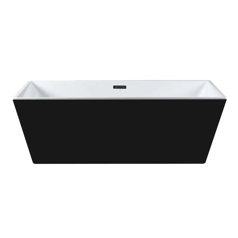 ALFI AB8834 Rectangular Acrylic Free Standing Soaking Bathtub 59 inch