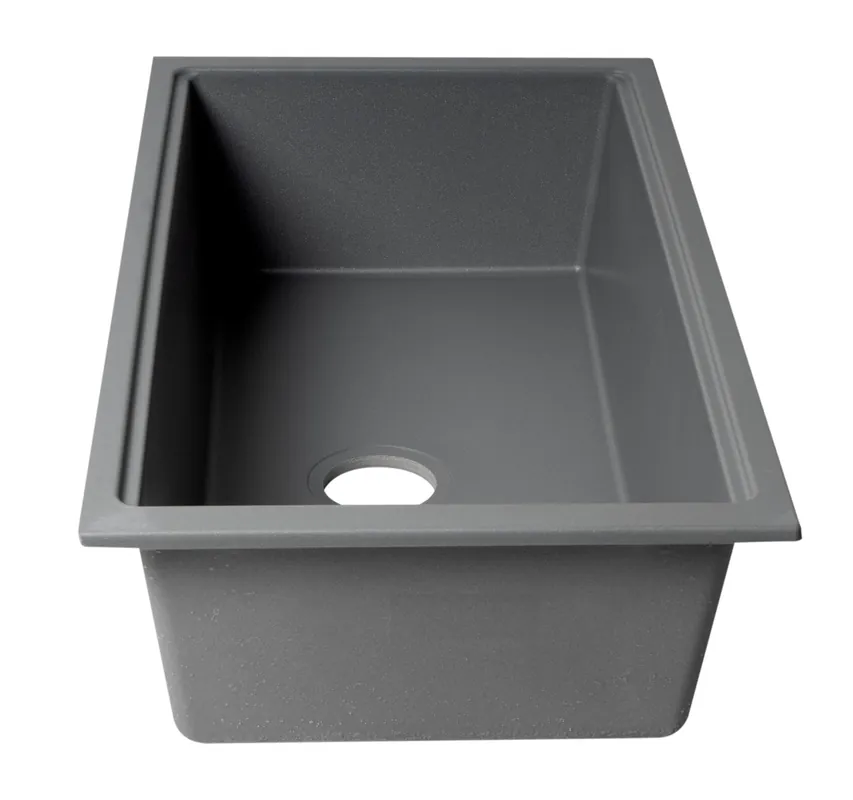 ALFI AB3418SBUM-T Granite Composite Workstation Step Rim Sink with Accessories