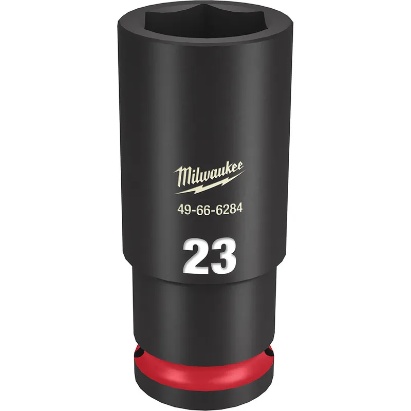 MILWAUKEE 49-66-6284 Shockwave Impact Duty 1/2 inches Drive 23mm Deep 6 Point Socket