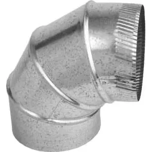 Gray Metal Products 9-26-302 Turned Elbow 90 deg 9 in 26 ga