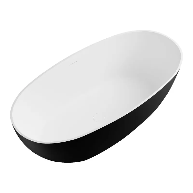 ALFI AB9975BM Oval Solid Surface Resin Soaking Bathtub 59 inches