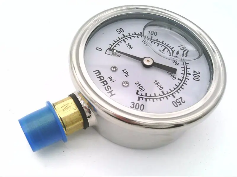 Marsh Bellofram J7652P 0-160 PSI Gauge 2-1/2 Liquid Filled