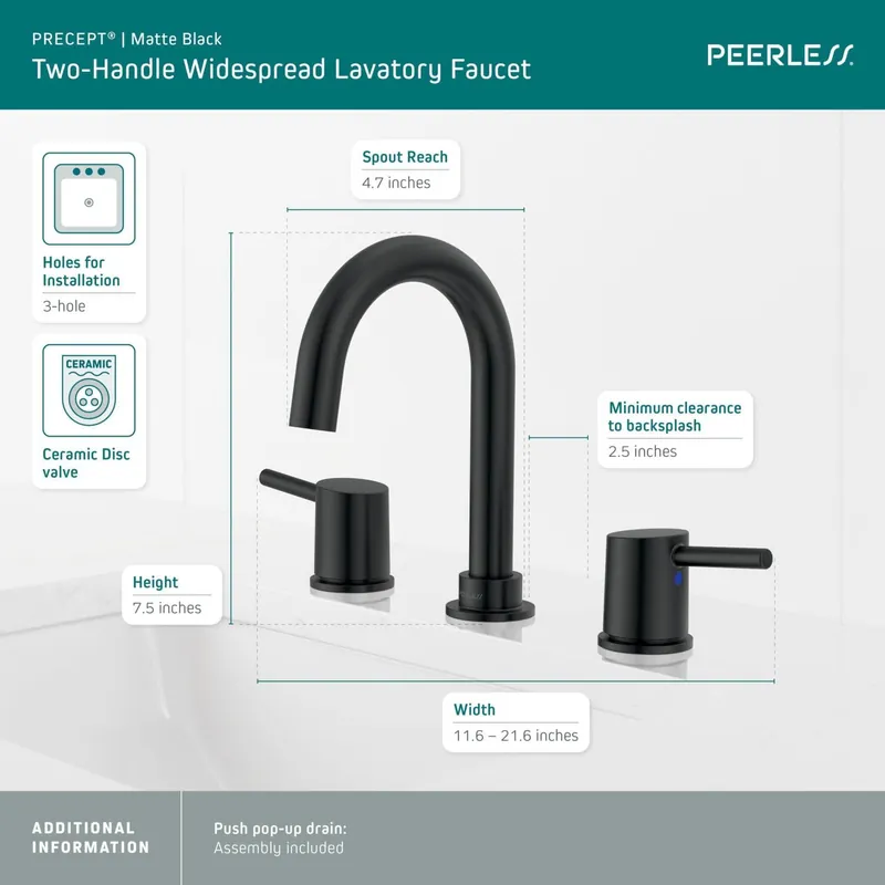 Peerless P3547LF-BL Precept Widespread