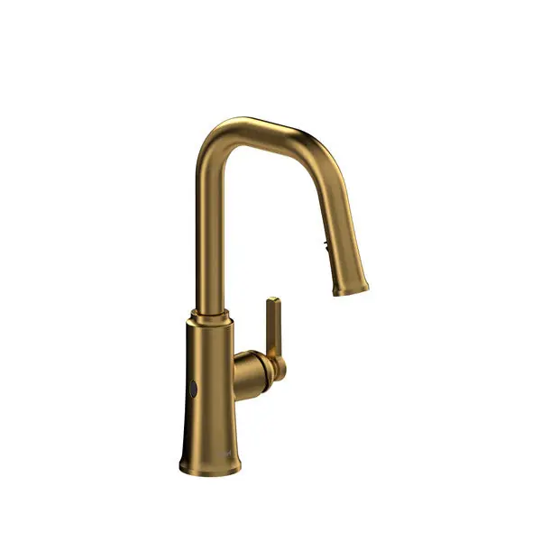 Rohl TTSQ111SS Trattoria Pull-Down Touchless Kitchen Faucet With U-Spout