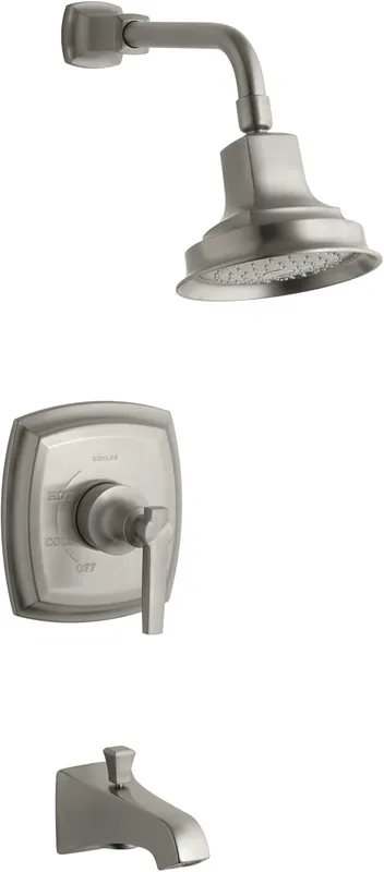 KOHLER TS16225-4-BN Margaux Rite-Temp Bath and Shower Valve Trim with Lever Handle 2.5 gpm Showerhead
