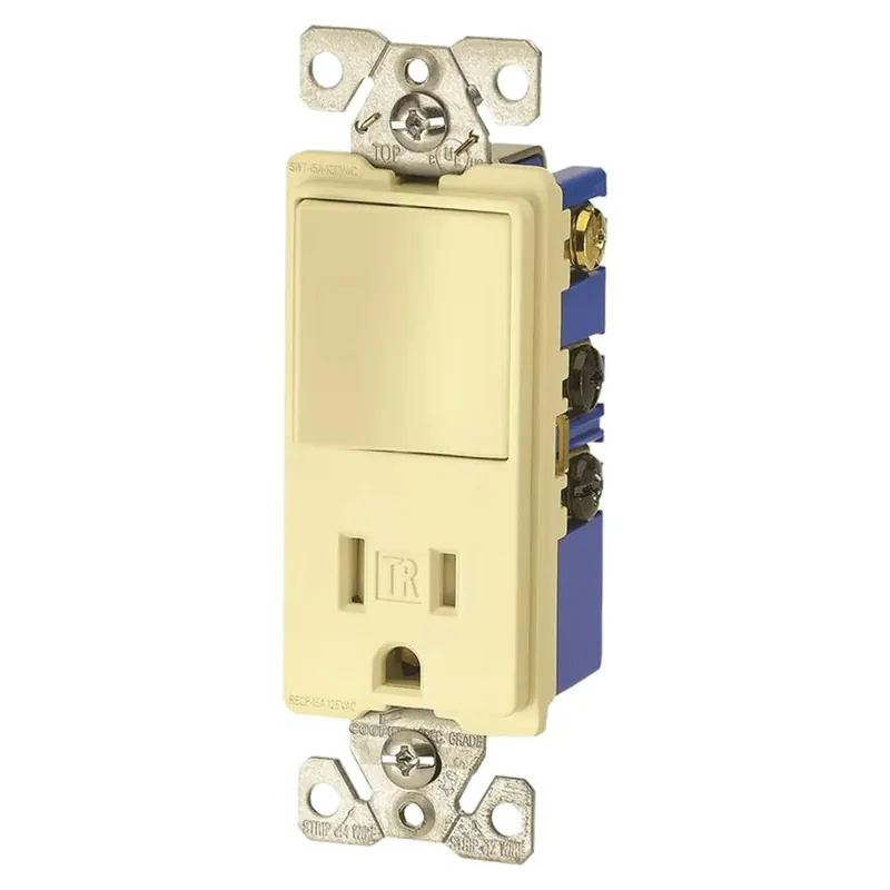 ARROW HART TR7730V Decorator Combination Switch/Receptacle 15 A 125 VAC