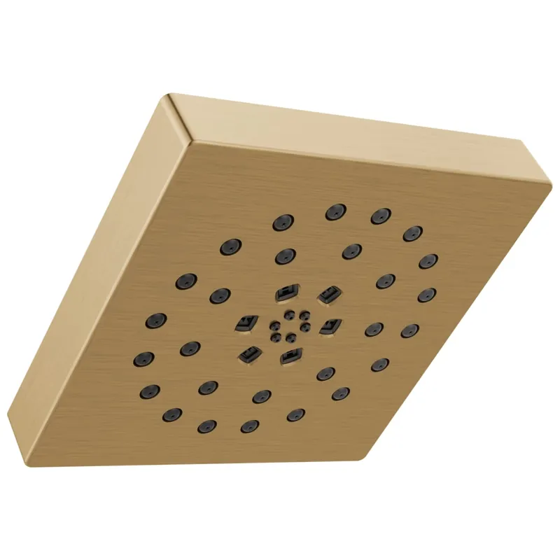 Delta 52484-CZ Showerhead Universal Showering Components 4 Function Square with H2Okinetic Technology 1.75 Gallons per Minute