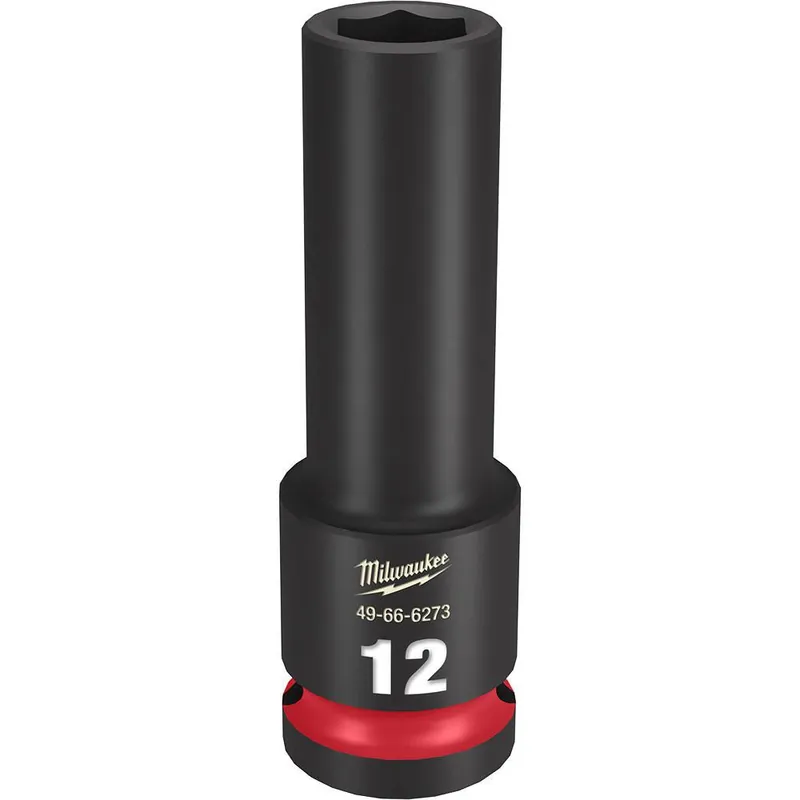 Milwaukee 49-66-6273 Shockwave Impact Duty 1/2 Drive 12MM Deep 6 Point Socket