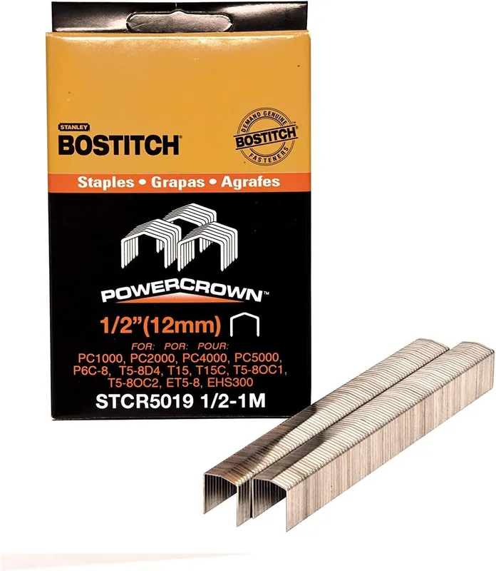 Bostitch STCR50191/2-1M Powercrown Hammer Tacker Staple 1/2 In. 1000-Pack