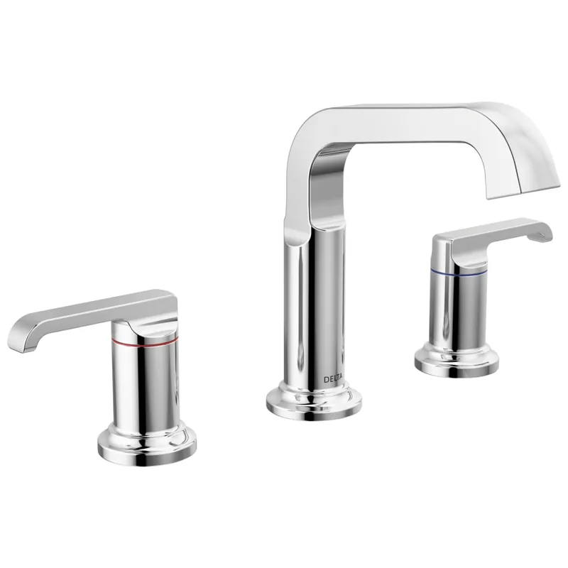 Delta 35589-PR-DST Lavatory Faucet Tetra Widespread 4-16 Inch Spread 2 Lever ADA WaterSense Lumicoat Chrome