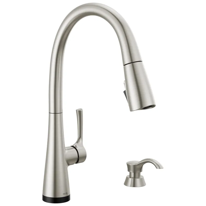 Delta 19835TZ-SPSD-DST Kitchen Faucet Auburn with Soap Dispenser