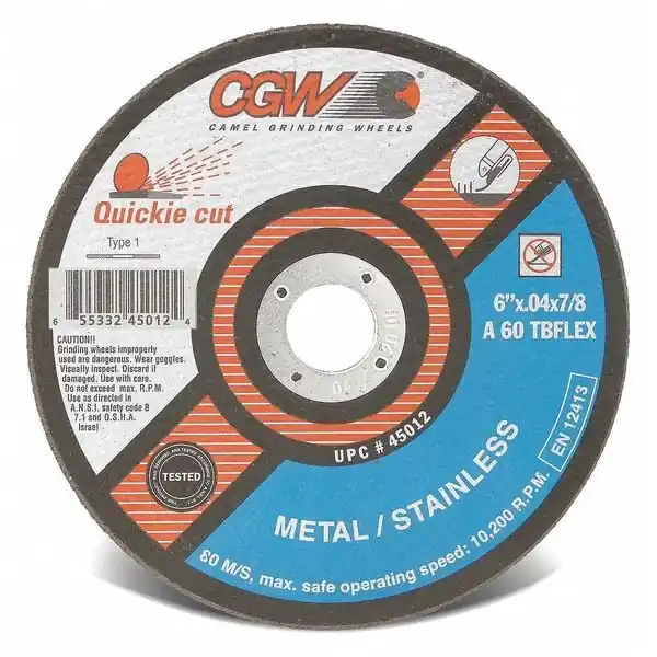 Cgw Abrasives 45013 7 inches X 0.040 inches X 7/8 inches T1 A60-TB-FLEX Quickie C.O. Whl