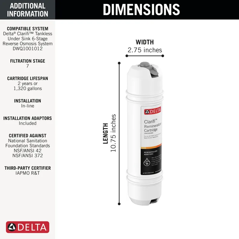 Delta DWQ300300 Reverse Osmosis Remineralization Cartridge