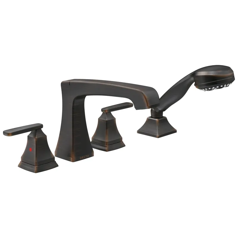 Delta T4764-RB Ashlyn Two Handle Roman Tub Trim with Hand Shower
