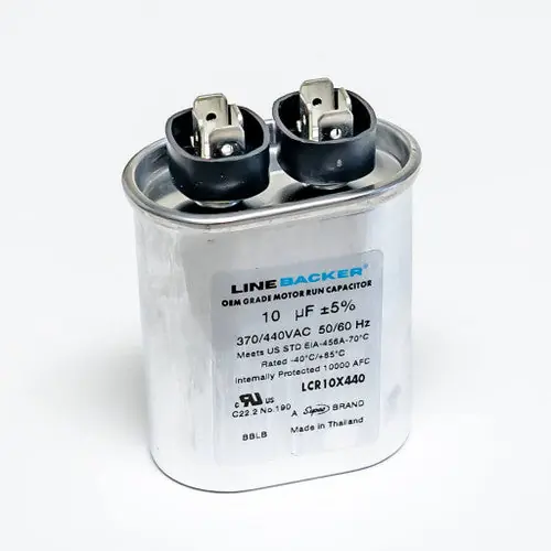 Sealed Unit Parts Supco LCR10X440 Capacitor Oval Run 10 uf 370/440 Volts