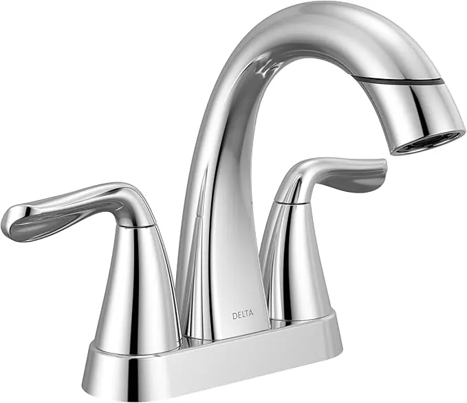 AMAZON.COM 25840LF-PD Delta Arvo Centerset Bathroom Faucet with Sprayer 4 Inch