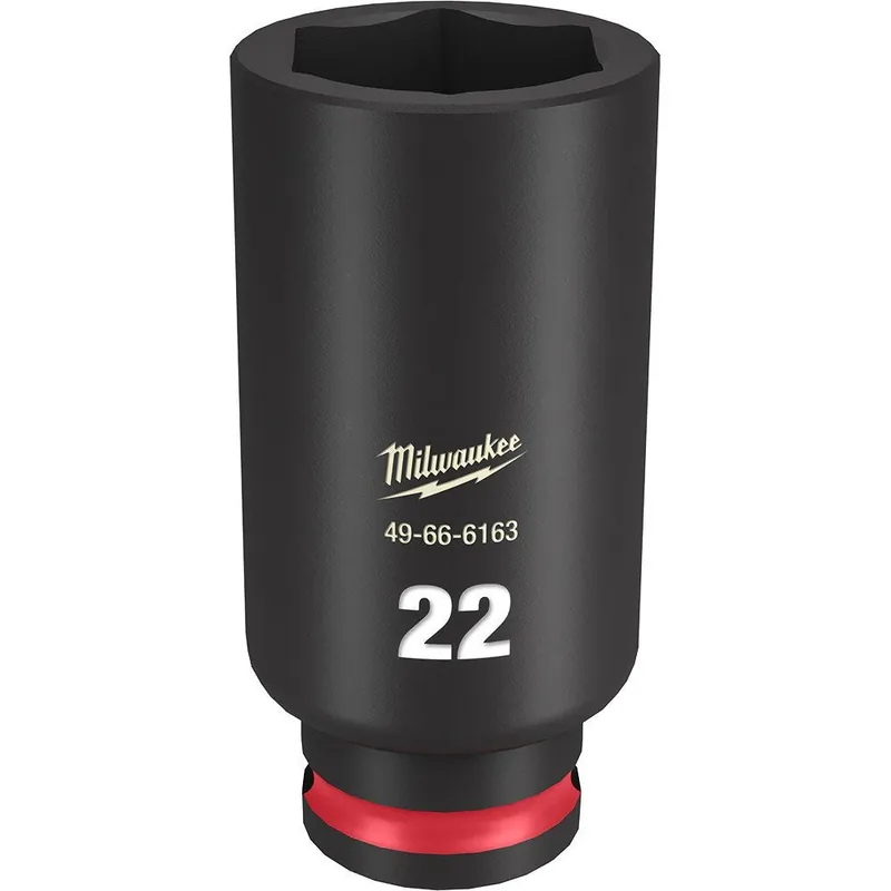 Milwaukee 49-66-6163 Shockwave Impact Duty 3/8 Drive 22mm Deep 6 Point Socket