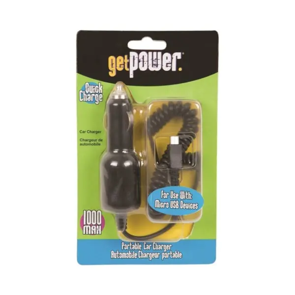 ARIES GP-CLA-M GetPower Vehicle Charging Cable 1 Amp - Micro USB