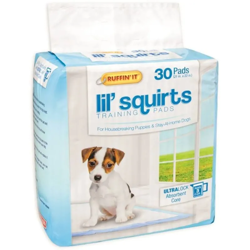 Rhode Island 82030 Ruffin It Lil Squirts Dog Training Pads 30 Count