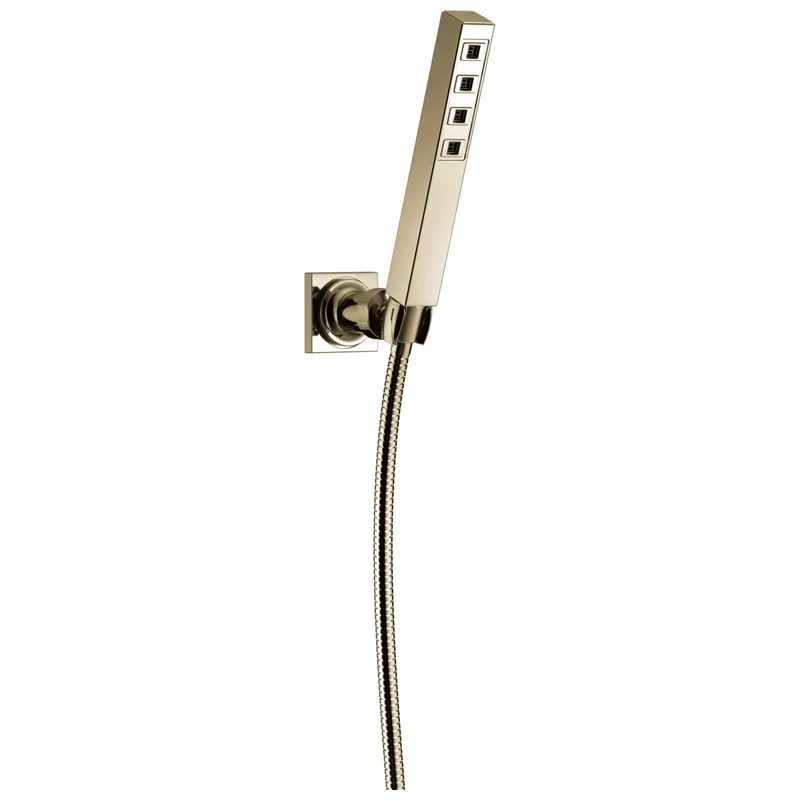 Delta 55567-PN-PR Universal Showering Components H2Okinetic Single-Setting Adjustable Wall Mount Hand Shower