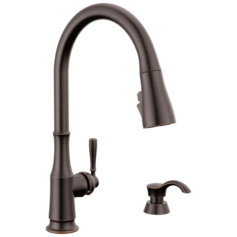 Delta 19877Z-RBSD-DST Kitchen Faucet Capertee with Soap Dispenser 1 Lever ADA Venetian Bronze