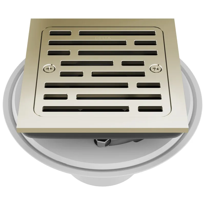 Delta DT062412-PN Shower Drain Tile-In Square 4 Inch PVC/Brass