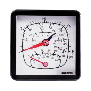 Marsh Bellofram Y22002 Tridicator 0-60 PSI