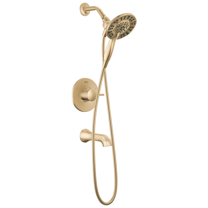 Delta T144855-CZ-I Monitor 14 Series Tub and Shower Trim Only with In2ition Hand Shower 1.75 GPM
