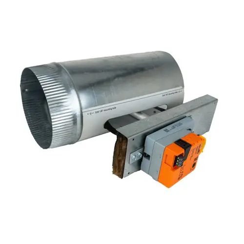 Io Hvac Controls RRD-10 Rheem 10 inches Round Retro Zone Damper - 35 Sec. Belimo 3-Wire Actuator