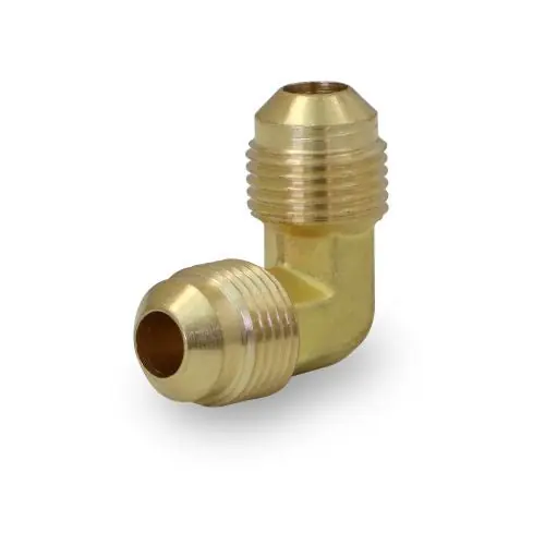 Everflow F55-58 5/8 inches OD Flare Elbow Brass Flare Fitting (5 Per Bag)